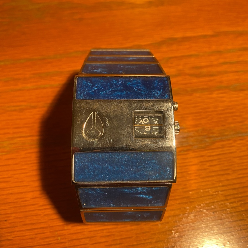 Custom blue Rotolog Nixon Watch with Unique Design